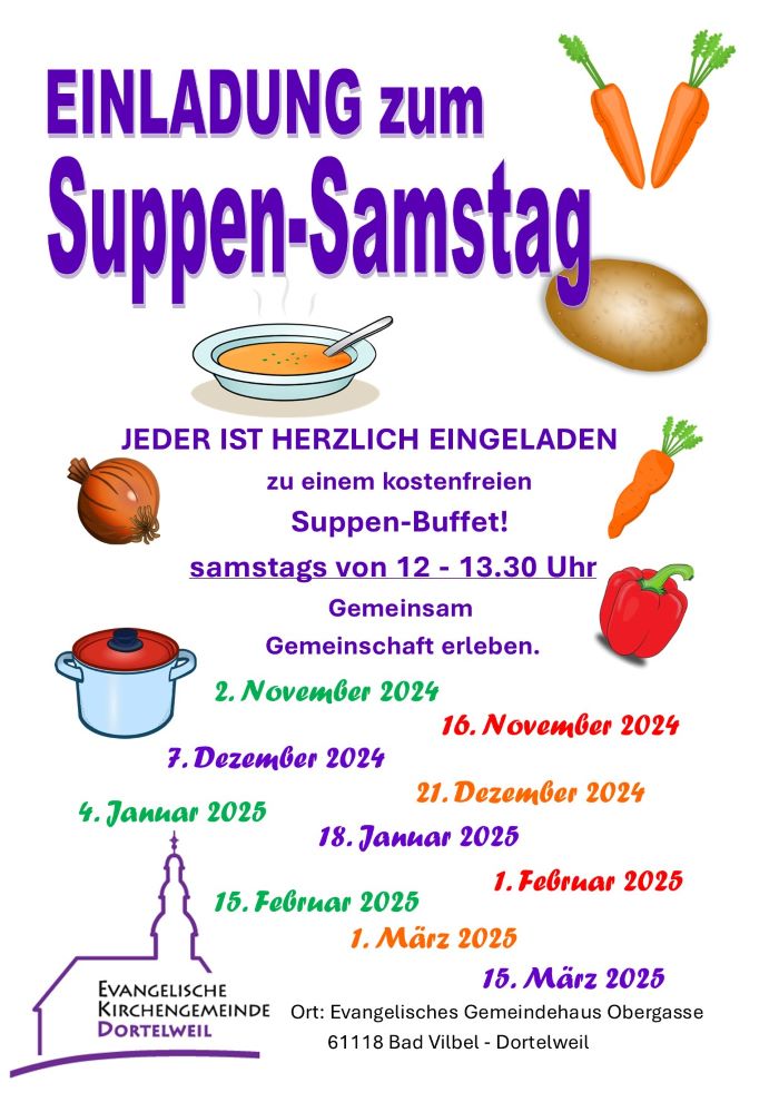 Suppen Samstag Einladung 24 25